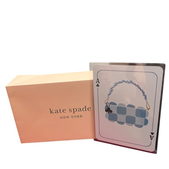 kate spade Accessories - Kate Spade Ace of Spade Blue and Cream Playing Card